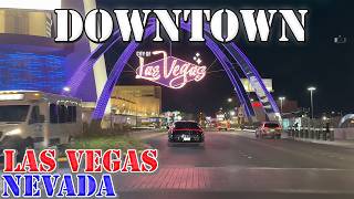 Las Vegas - Nevada - 4K Night Downtown Drive