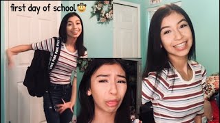 first day of school grwm(makeup,hair outfit)🤭