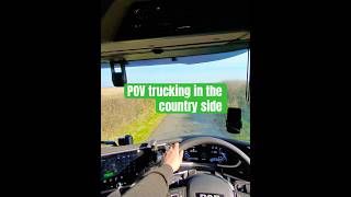 POV trucking in the country side #ytshorts #pov #trucker #truckdriver #countryside #country #driver