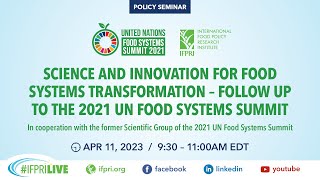 Policy Seminar | Science and Innovation for Food Systems Transformation