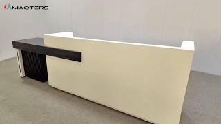 Minimalist Luxury: Sleek Reception Desk for Modern Spaces!