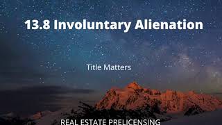 13.8 Involuntary Alienation