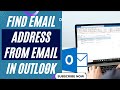 How to Find Email Address From Email In Outlook | How to Find Email Address In Outlook