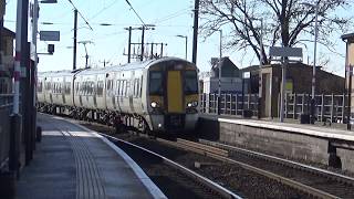 Great Northern 387113, 387122 and 387120 passing Shepreth