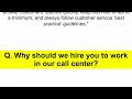 call center interview questions u0026 answers how to prepare for a call center interview