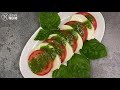 Салат Капрезе с соусом Песто. Простой классический итальянский рецепт