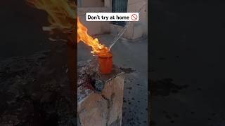 Pani mai aag lag gai? 🤔#ytshorts #fire #viralvideo#experiment