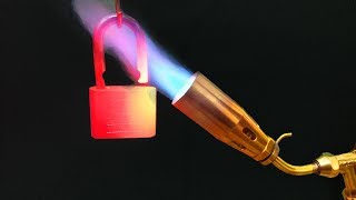 Cool New Experiment - 1200 Degree Gas Torch Vs Padlock