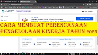 CARA MEMBUAT PERENCANAAN PENGELOLAAN KINERJA TAHUN 2025