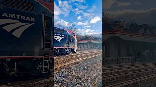 Amtrak Horn \u0026 Doppler Effect! P42 #125 Trails On #291 W/ #714 Leading!