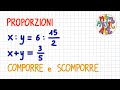 PROPORZIONI 13 comporre e scomporre con due variabili x e y               _ PR53