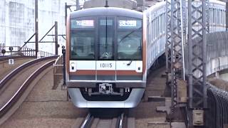 東京メトロ10000系10115F多摩川駅通過