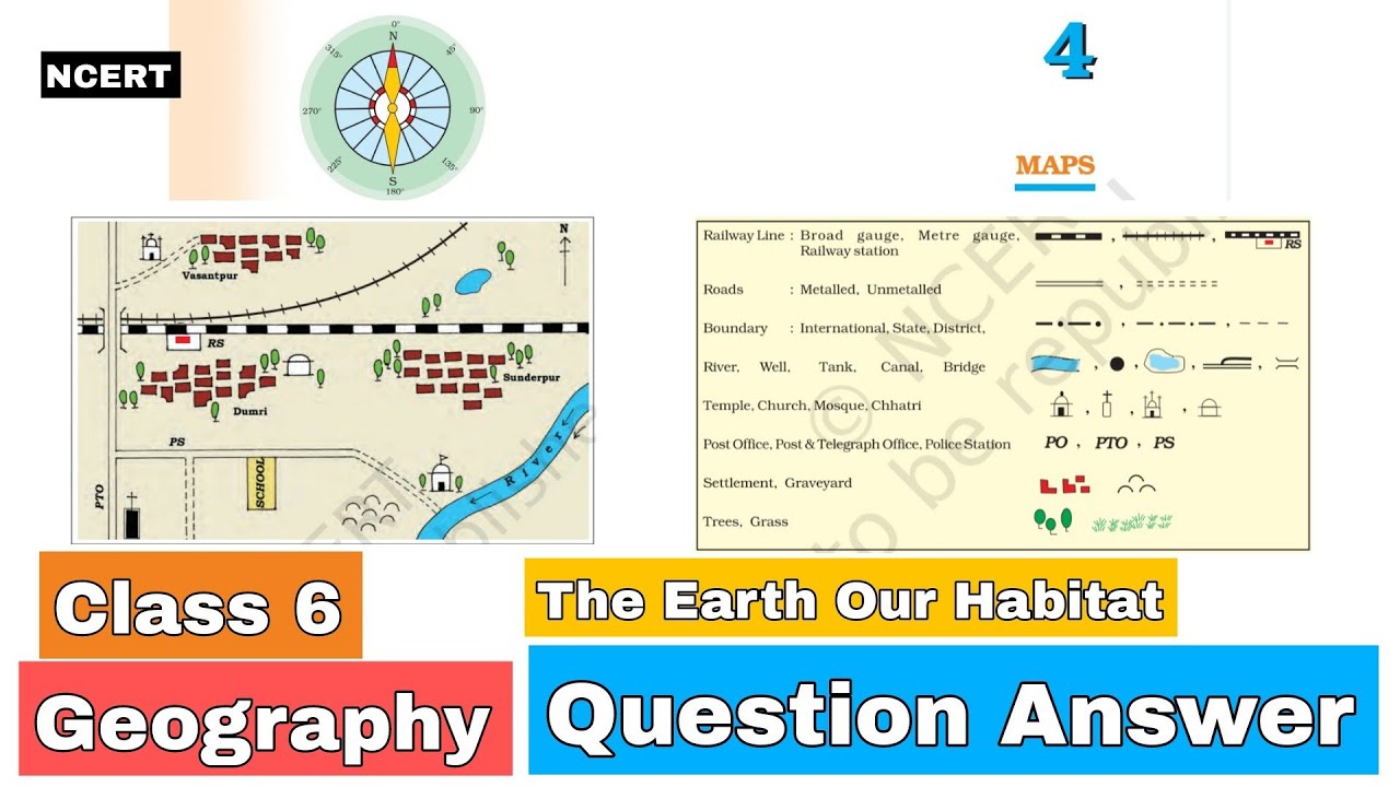 Class 6 GEOGRAPHY THE EARTH OUR HABITAT Chapter 4 Maps Question Answer ...