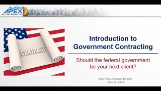 Introduction to Government Contracting