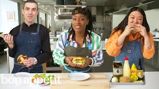 6 Pro Chefs Make Their Go-To Burger | Test Kitchen Talks | Bon Appétit