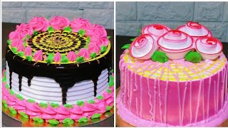 most satisfying cake compilation | amazing cake decoration ideas | pink cake decoration