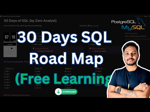 30 Day SQL Roadmap: FREE Daily Tasks, SQL Projects & Resources! Data Analyst | Data Engineer