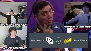 Shanks, Ardiis \u0026 Sliggy React To Karmine Corp Beating NAVI After An Insane Match