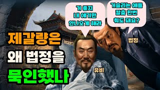 삼국지 제갈량이 법정의 무도함을 묵인한 이유