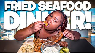 Fried Seafood Dinner | Mukbang | Cooking Included