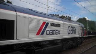 GBRF class 66 66780 'The Cemex Express' at Crossflatts 3.8.20