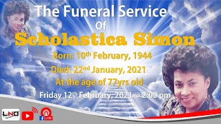 The Funeral Service of Scholastica Simon