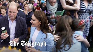 Sweet moment Kate hugs crying girl at Prince and Princess of Wales' surprise Windsor appearance