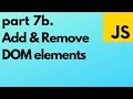 Lesson 7b. Add and remove DOM elements in JS