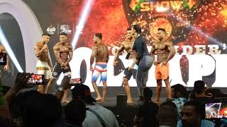 IHFF 2022 Pro show men's physique Junaid kaliwala Bhuvan Raja Ajit posing