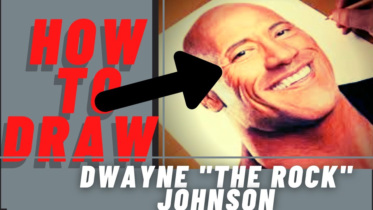 How To Draw Dwayne "The Rock" Johnson Easy || 2020 - YouTube