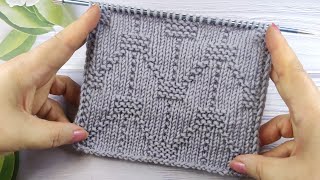 Easy Knit Stitch Pattern | Einfaches Strickmuster | Punto semplice ai ferri | Point de tricot simple