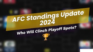 🏈 AFC Standings Update 2024: Who's Clinching?