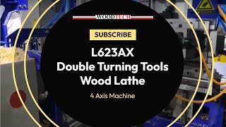 WOODTECH - MODEL - L623AX  - Double Turning Tools Wood Lathe 4-axis machine #factoryshorts