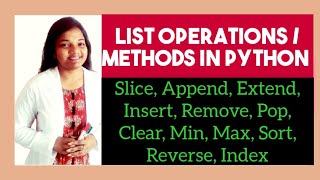 Python LIST Operations: SLICE APPEND EXTEND INSERT REMOVE CLEAR | Python interview questions on list