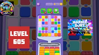 Marble Sort Level 605 - How to Beat! Step-by-Step Walkthrough! #marblesort