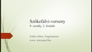 Szőkefalvi-verseny, 9. osztály, 2. forduló