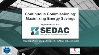Continuous Commissioning: Maximizing Energy Savings - 9.20.22