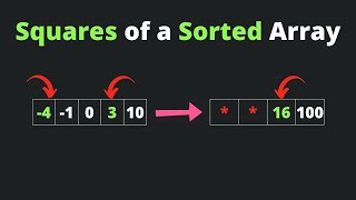 Squares of a Sorted Array - Two Pointer | Coding Interview Patterns - 1.3