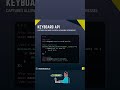 Javascript, Keyboard API #javascript