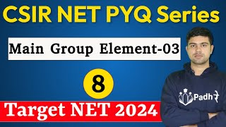 Main Group Elements-03 PYQ OF CSIR NET Chemistry Previous Year Paper CSIR NET Chemical science