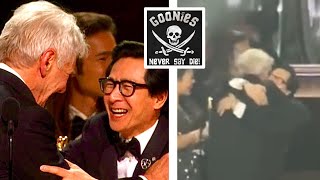 Harrison Ford Reacts to Ke Huy Quan Winning an Oscar | Goonies Never Say Die