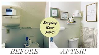 DIY Small Powder Room Makeover: Everything Under $120!!!