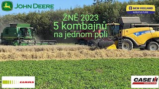 ŽNĚ 2023 |  2x New Holland CX8080 & CR 980, John Deere 9780i CTS,Case 9250, Claas Lexion 460