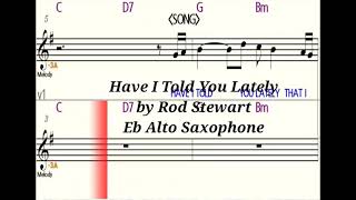 Have I Told You Lately - Eb Alto Saxophone - Play Along  Sheet Music  Backing Track