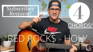 Red Rocks Worship || Holy || Acoustic Guitar Lesson/Tutorial [EASY]