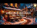 Relaxing Christmas Jazz Music to Study,Unwind☕🎄Cozy Christmas Coffee Shop Ambience with Snow Falling