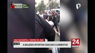 Centro de Lima: Un herido de bala tras intento de asalto a cambistas