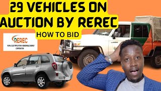 29 VEHICLES on PUBLIC AUCTION by REREC (GOVERNMENT).. see how to BID -PAMURICK SHOW