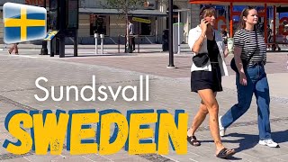 Sundsvall  Walk Tour | 2023 August | 4K Sweden