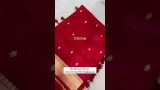 Red Banarasi Pure Kora Silk Saree With Different Designs